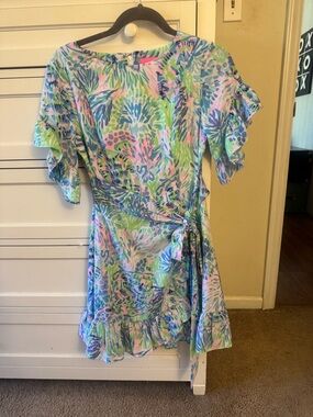 Lilly Pulitzer Darlah Stretch Dress Multi Shell Of A Party